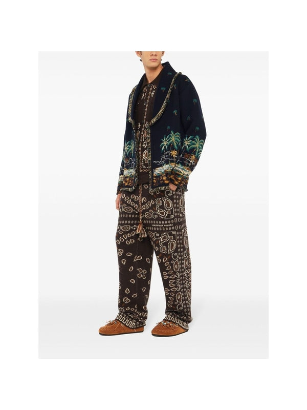 Hawaii Jacquard Wool Cardigan