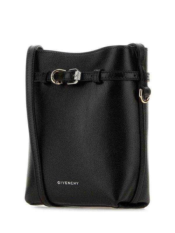 Voyou Buckle Leather Crossbody Bag