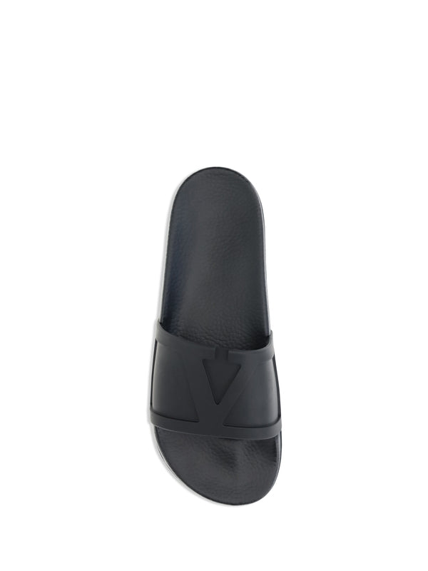 Valentino Black Slides