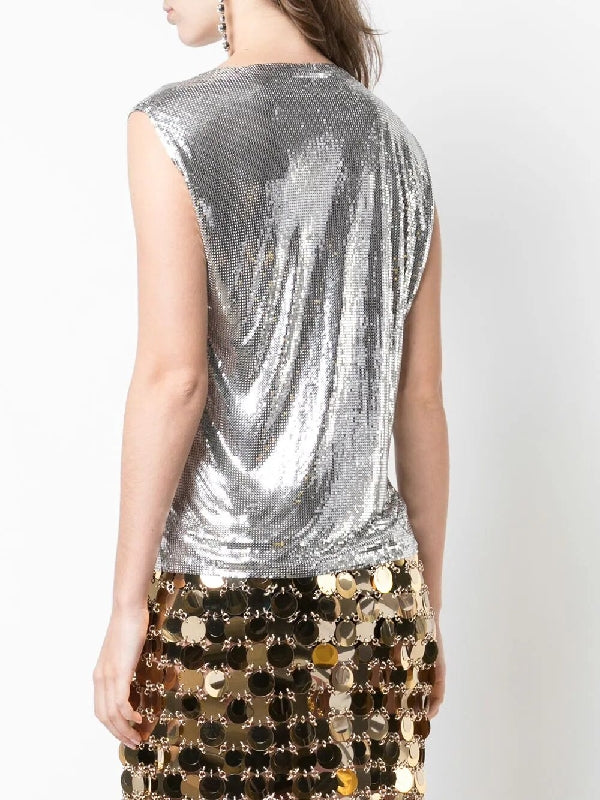 Allover Sequin Sleeveless Top