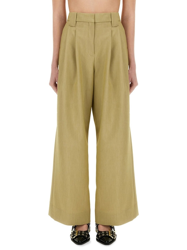 Wide Leg Wool Blend Pants