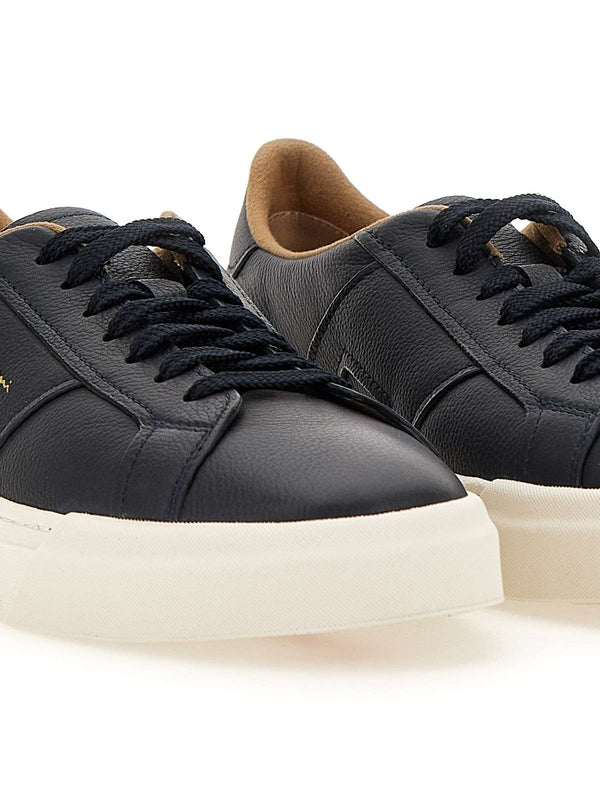Santoni Navy Low Top Sneakers