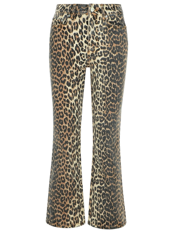 Betzy Leopard Printed Denim Pants