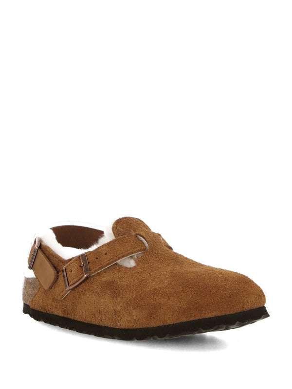 Tokio Shearling Suede Sandals