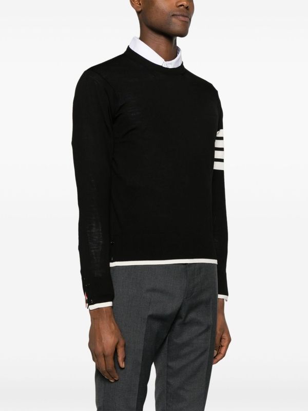 4-bar Crewneck Wool Knit