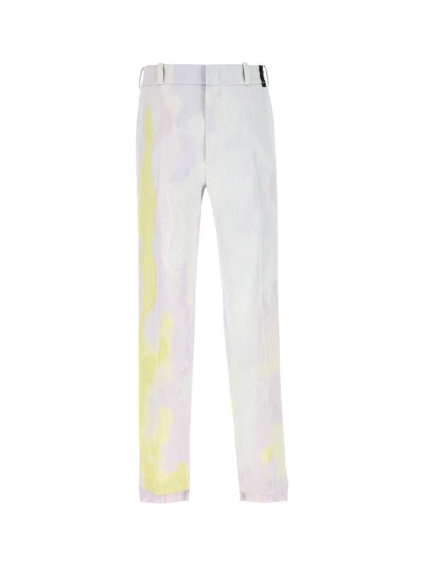 Yellow Motif Embellished Linen Cotton
  Pants