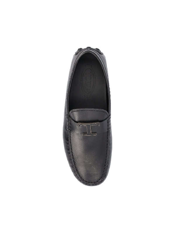 Logo Decorated Calfskin Driving Shoes