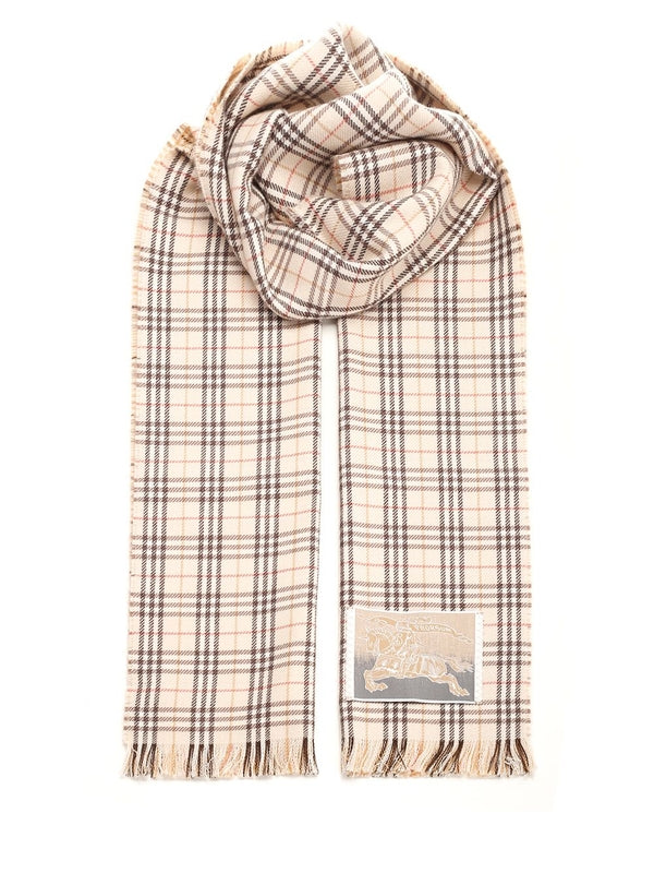 Tiny Check Pattern Wool Muffler