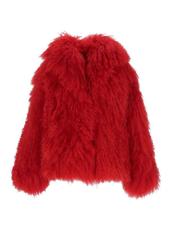 Red Fur Short Jacket