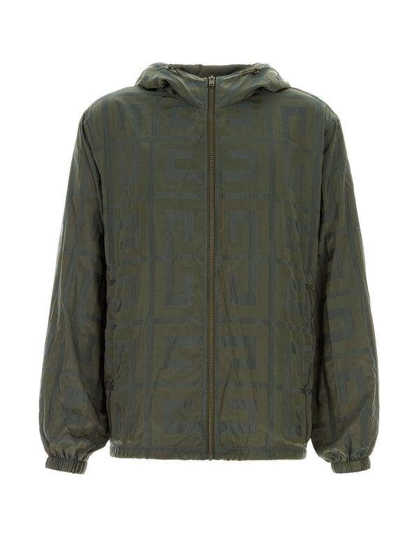 Allover 4g Pattern Hoodieed Zipup Jacket
