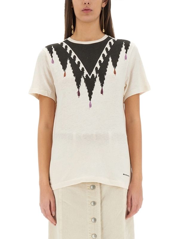 Zewel Jacquard Cotton T-shirt