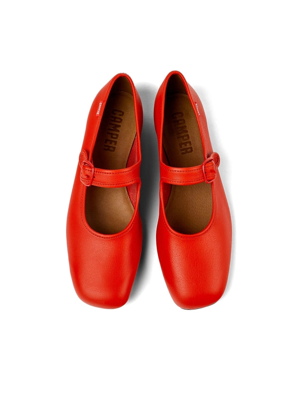 Camper Red Flat Shoes