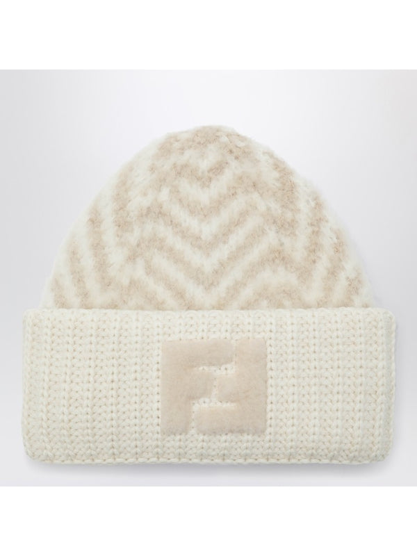 Fendi Beige Beanies