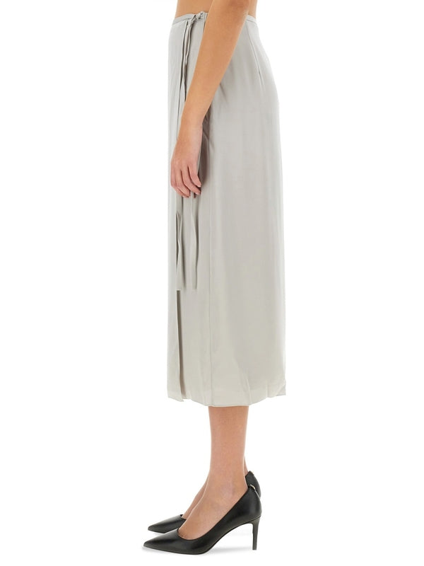 Flare Wrap Midi Skirt