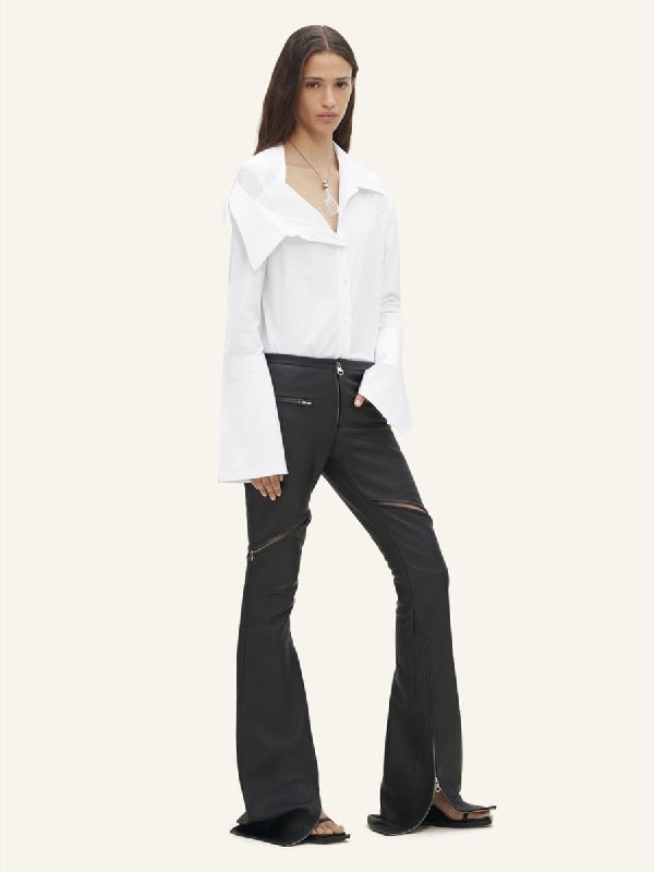 モジュラーアシンメトリーコットンシャツ