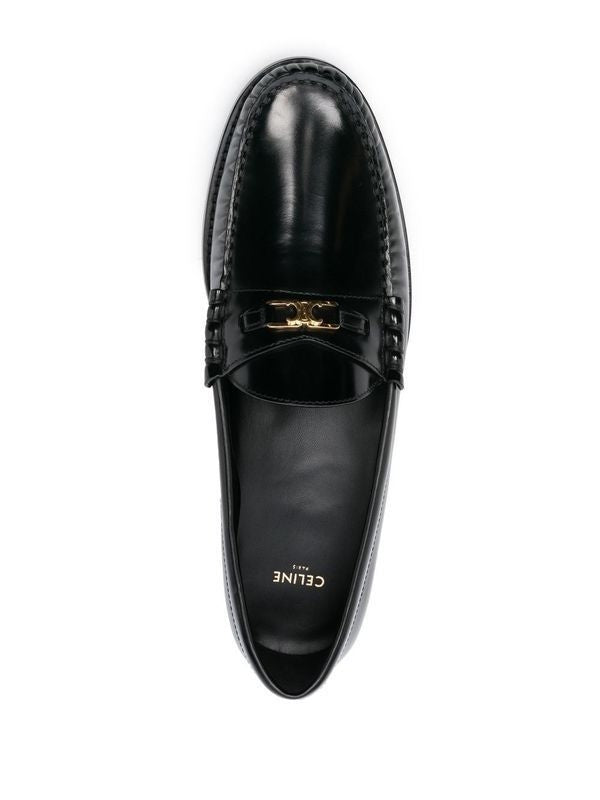 Triomphe Logo Leather Loafers