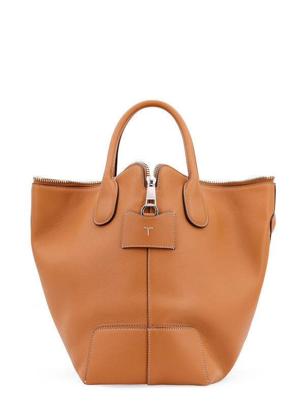 Di Logo Leather Tote Bag