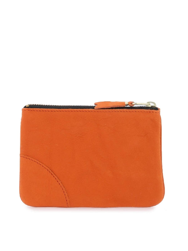 Washed Leather Logo Card Wallet - Jente