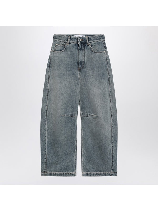 Balloon Washed Denim Pants