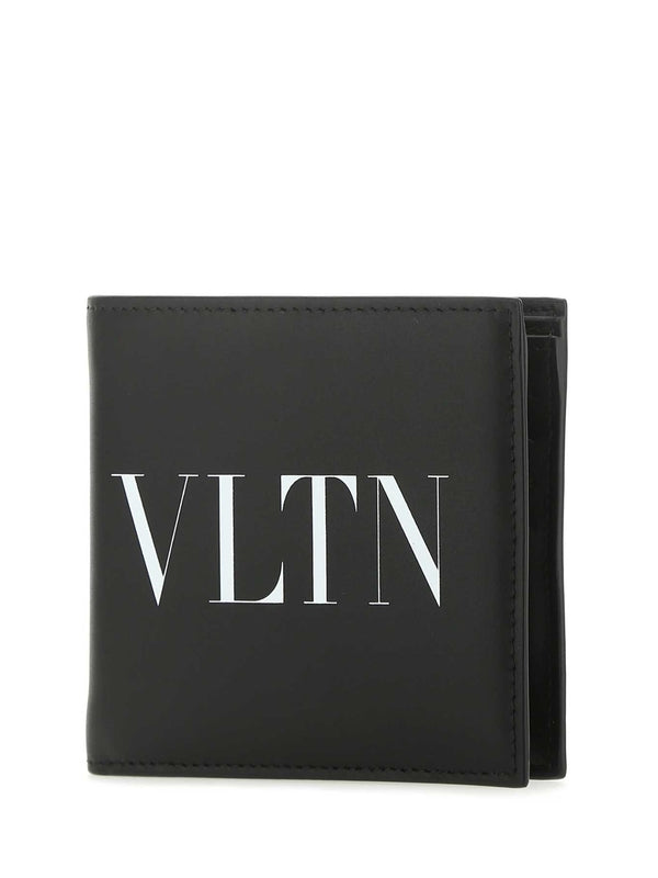 VLTN Printed Leather Bi-Fold Wallet