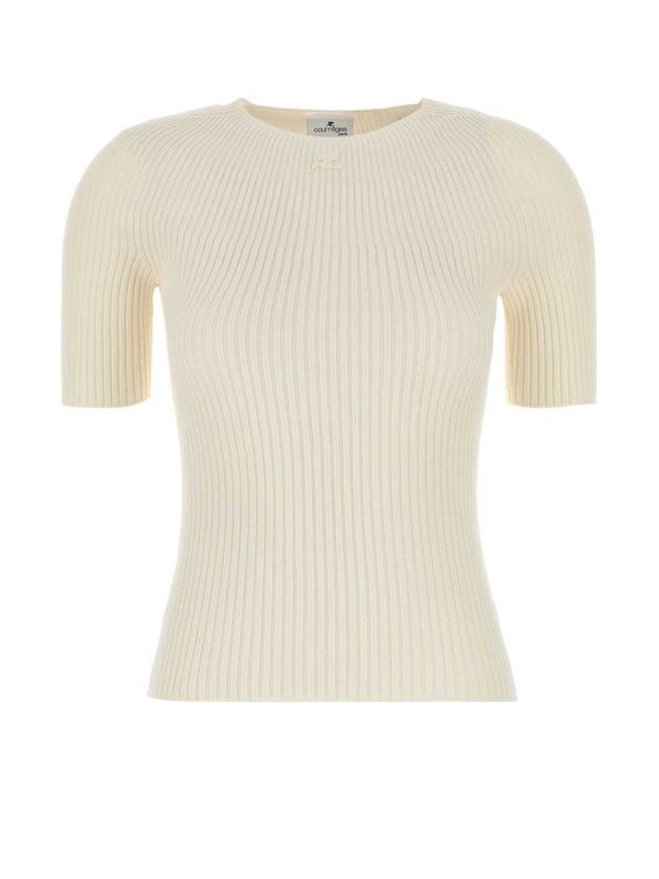 徽标贴片罗纹短袖
针织