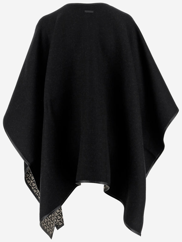 All-Over Gancini Pattern Reversible Cape