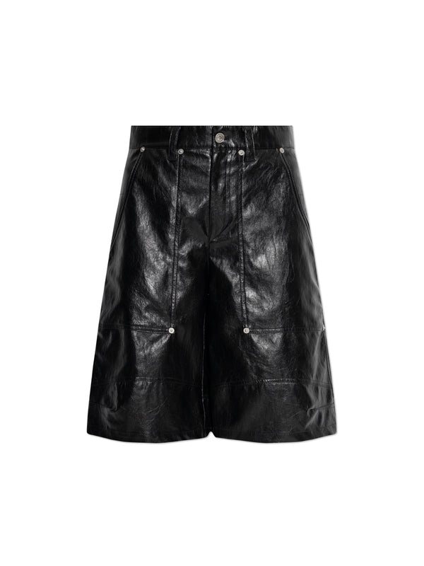 Azilia Fake
  Leather Bermuda Shorts