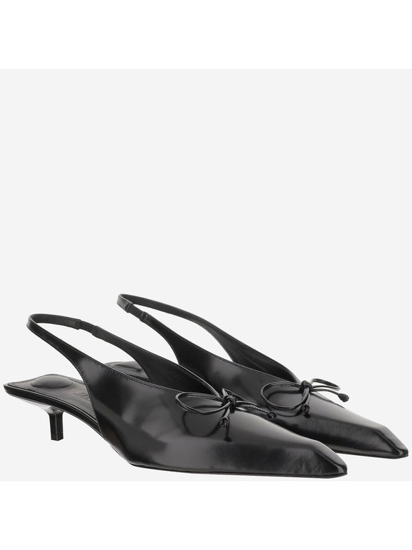 Bow Detail Kitten Slingback Heel