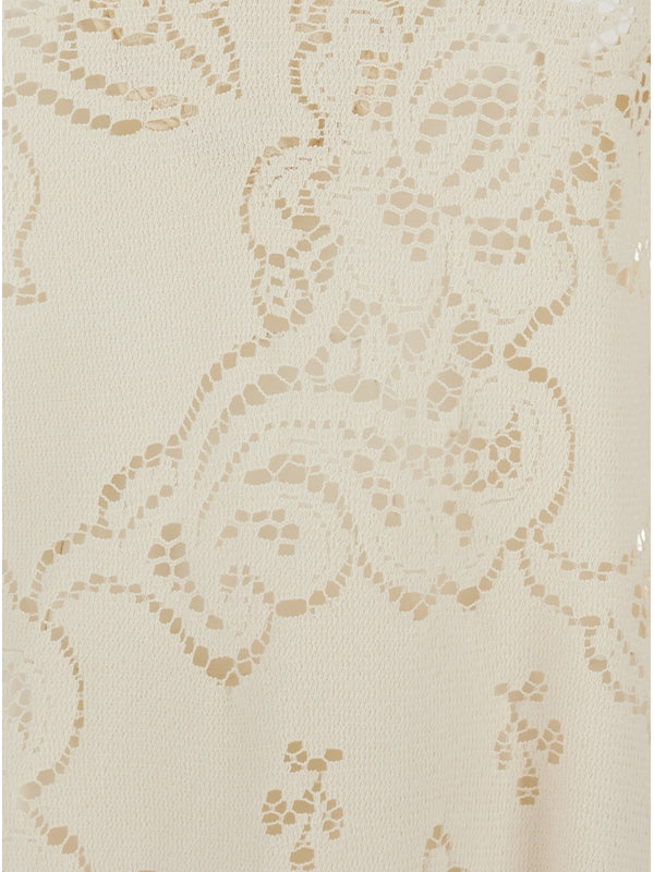 Flower Lace Cotton Blend Dress