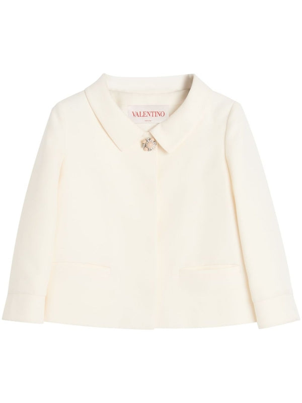 White Wool Silk Jacket