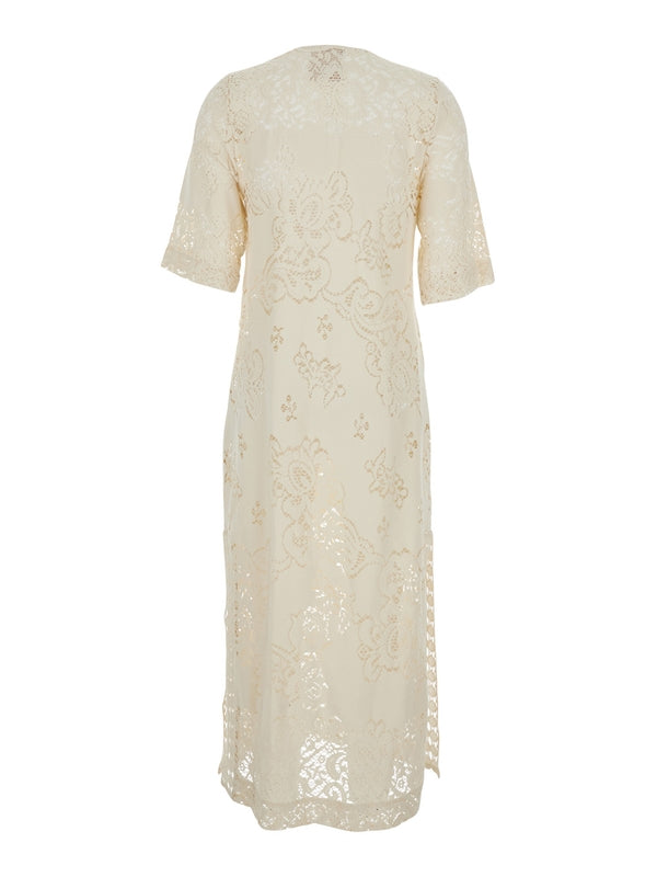 Flower Lace Cotton Blend Dress