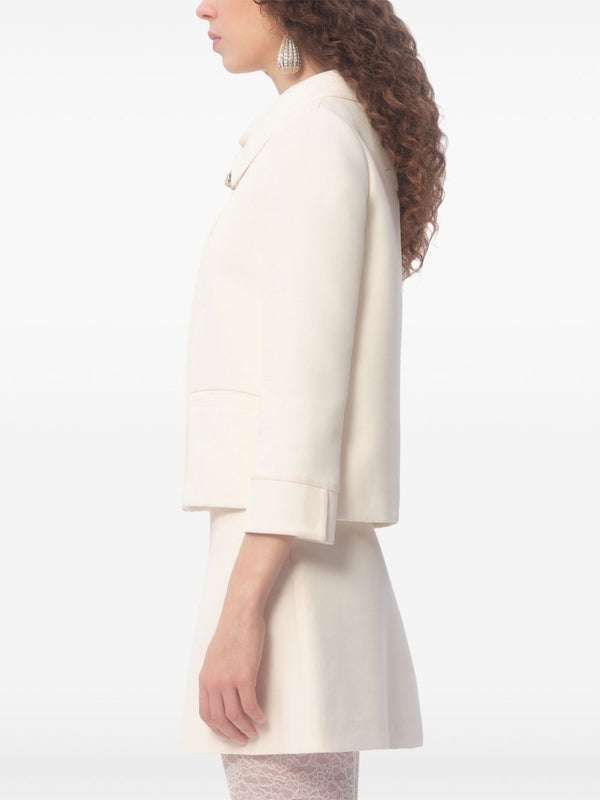 White Wool Silk Jacket