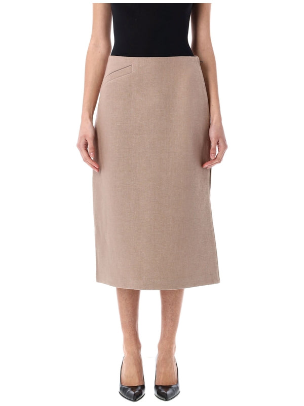 Straight-cut midi skirt Skirts