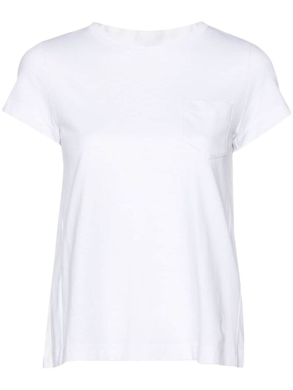 Back Pleated Cotton Short
  Sleeve T-Shirt