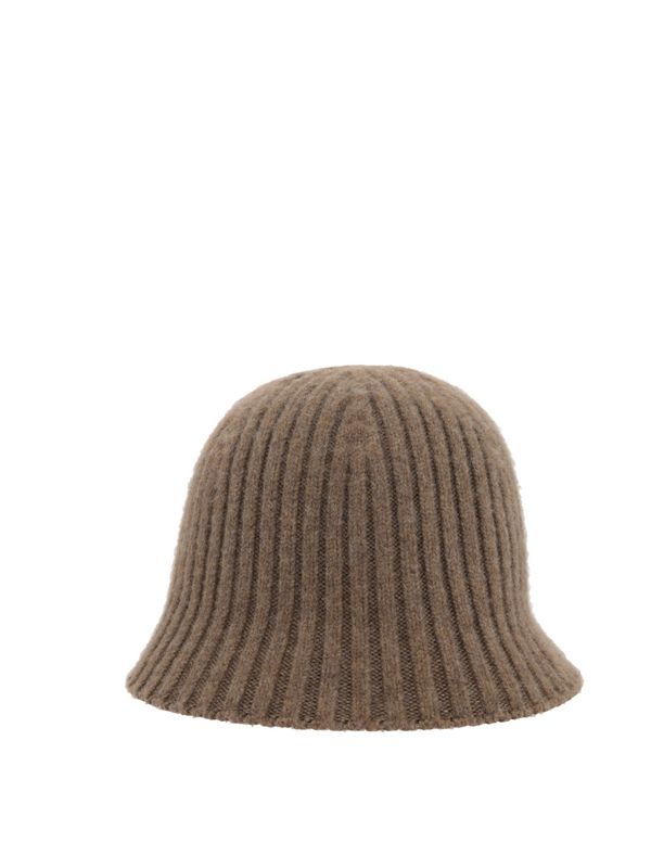 Cashmere Blend Rib Bucket Hat