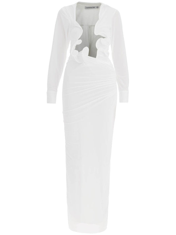 Appliqué Accent Cut-Out Dress