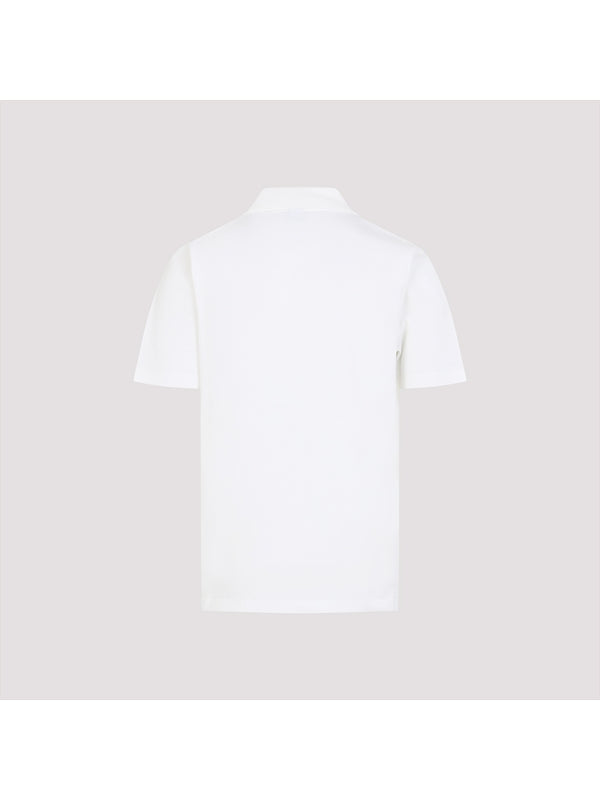 Leather Patch Cotton Polo Shirt