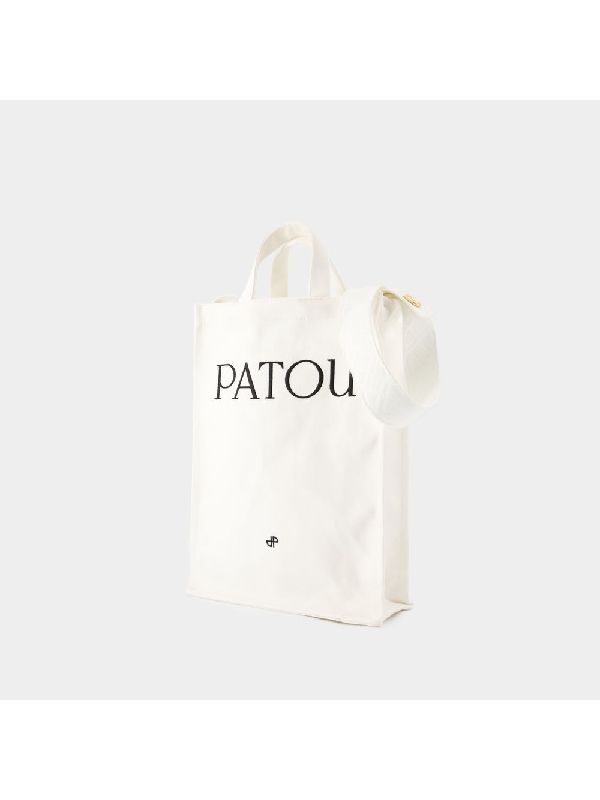 Logo Embroidered Vertical Cotton Canvas
  Tote Bag