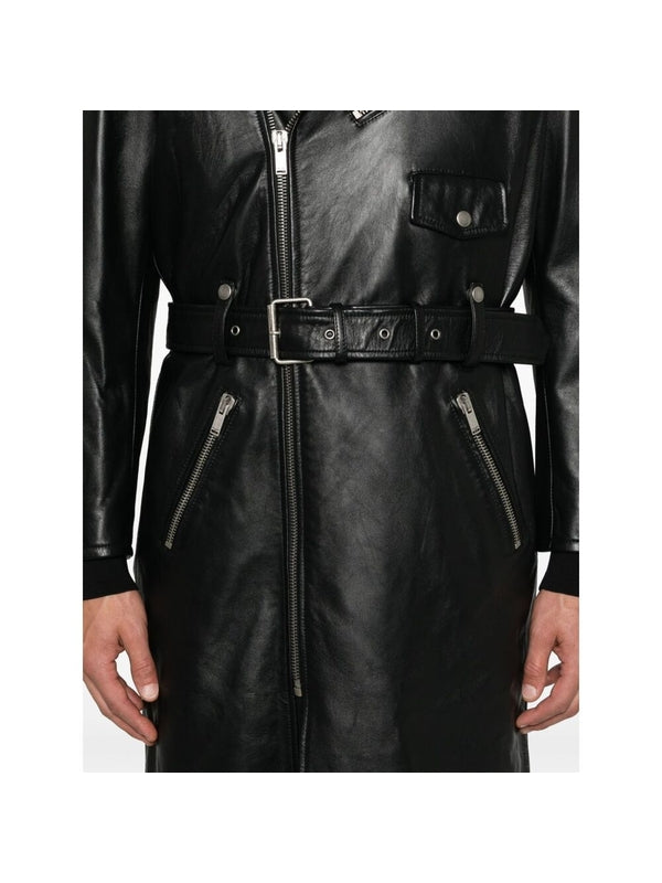 Biker Lambskin Trench Coat