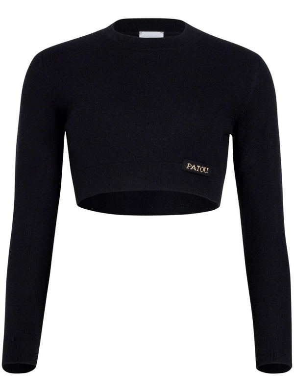 Logo Detail Crop Knit