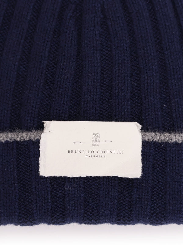 Brunello Cucinelli Navy Beanies