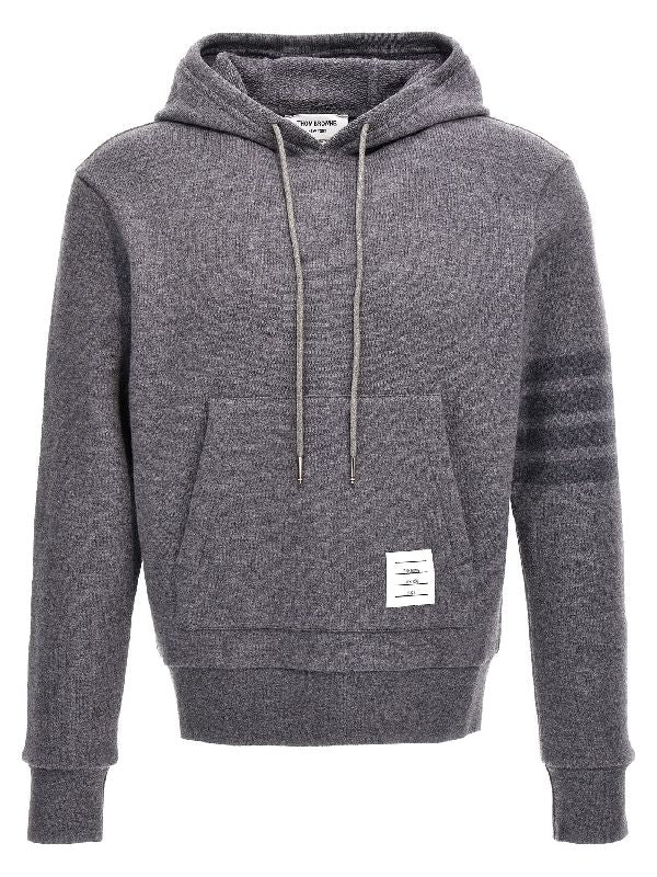 4-Bar Wool Hoodie Knit