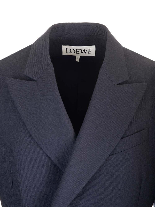 LOEWE - Wool Blend Double Breasted Jacket - Jente