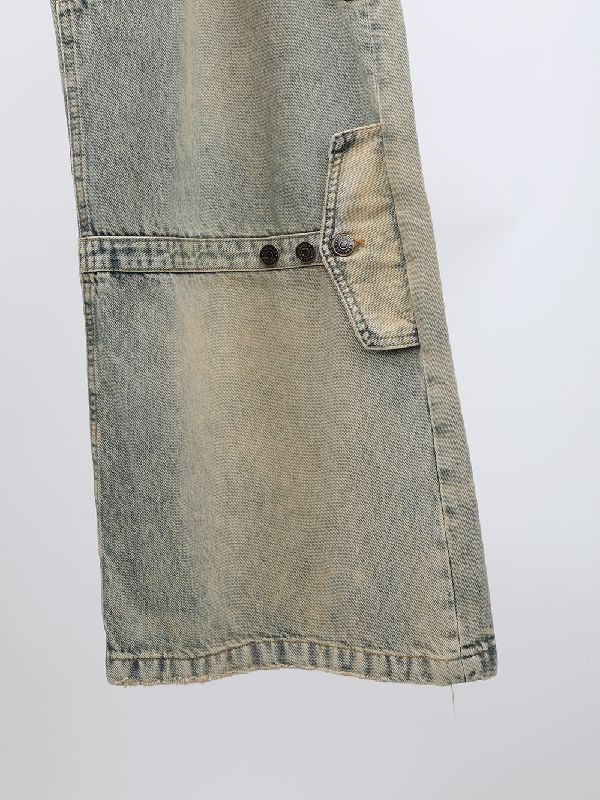 Wide Cargo Denim Pants