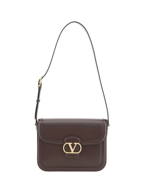 9to5 Logo Buckle Leather Shoulder Bag