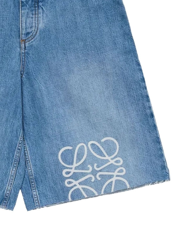 Anagram Logo Denim Shorts