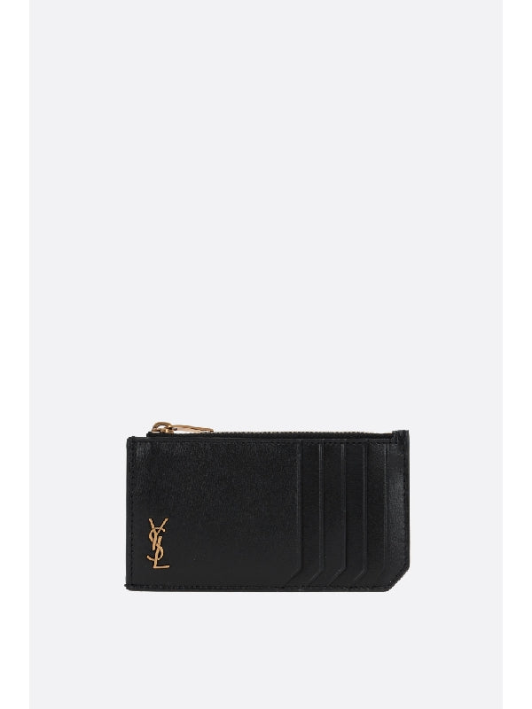 Cassandra Leather Zipper Card Wallet