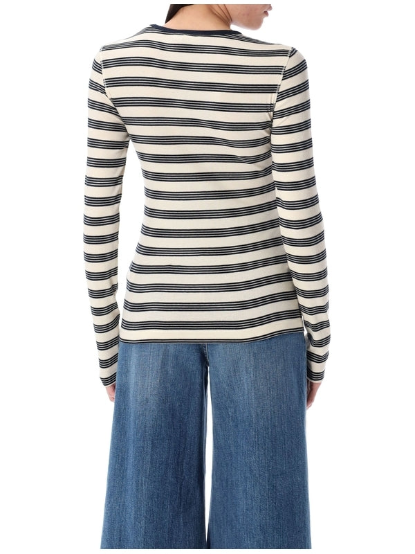 Logo Stripe Long-sleeve Top