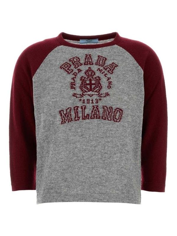 Jacquard Logo Cashmere Knit