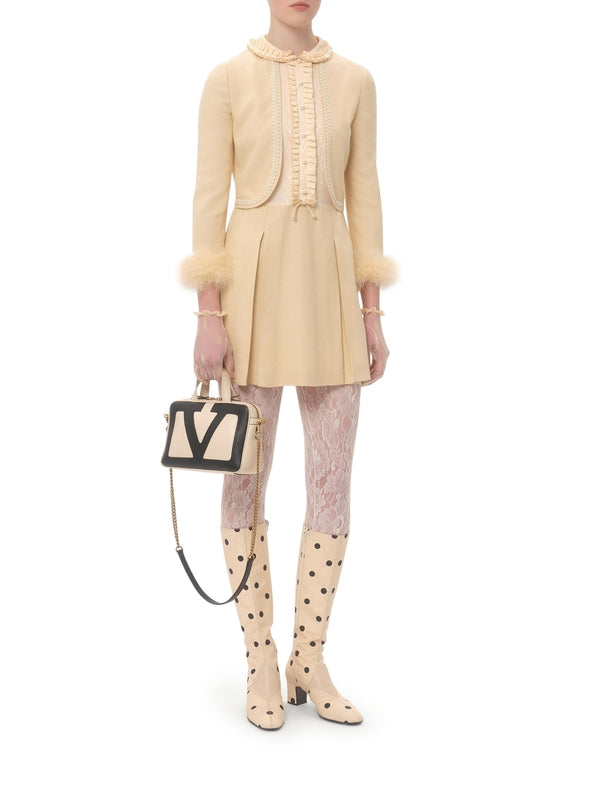 Viva Superstar V Logo Leather Tote Bag